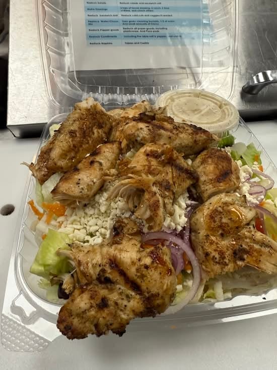 Chicken Kabob Salad.
